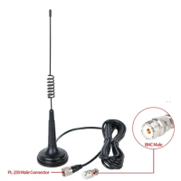 ABBREE CB Antenna 27MHz for Handheld CB Radio Full Kit with Magnetic Base PL-259 /BNC Connector for Cobra Midland Mobile/Car Rad