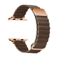 Reverse buckle magnetic suction fine woven twill For Apple Watch Band 44mm 40mm 41mm 42mm 38mm 49mm 44 mm Bracelet apple watch