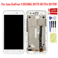 LCD For Asus ZenFone 3 ZE520KL Z017D Z017DA Z017DB LCD Display Screen Module Touch Screen Digitizer Sensor Assembly Frame