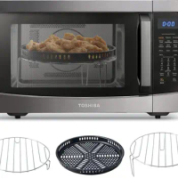 Toshiba 4-in-1 ML-EC42P(BS) Countertop Microwave Oven, Smart Sensor, Convection, Air Fryer Combo, Mute Function,