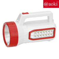 AOKI Senter led 4w+14smd lampu samping mini usb Baterai