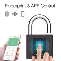 Fingerprint Lock Smart Padlock Fingerprint App Unlock Electronic Lock IP65 Waterproof Door Lock Outdoor Security Lock Candado