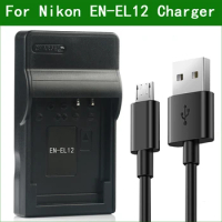 LANFULANG EN-EL12 EN EL12 Micro USB Battery Charger for Nikon W300 P300 P310 P330 P340 S31 S70 S610C S620 S630
