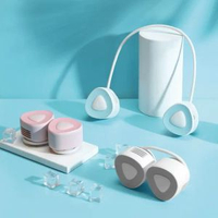 usb迷你小風扇掛脖冷氣機 行動式電風扇摺疊露營無葉掛脖風扇