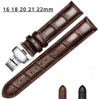 Watches Accessories 16 18 20 21 22mm for Tissot Le Locle Couturier T41 T035 Strap Man Watch Butterfly Buckle Genuine Leather