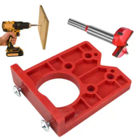 Cabinet Hinge Drilling Jig 35mm Hinge Hole Saw Jig Guide Set Multi-purpose Woodworking Tools High Precision Punch Locator For