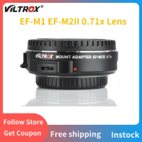 Viltrox EF-M1 EF-M2II 0.71x Lens Adapter Speed Booster Auto Focus for M43 Mount Camera to GH5S GF5 Canon EF Lens
