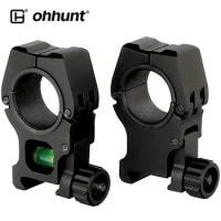 ohhunt 2pcs 1 inch 30mm Scope Weaver 20mm Rings Mount with Bubble Level Hunting Scopes Mounts