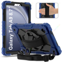 Case for Galaxy Tab A9 8.7 Inch Case with Shoulder Strap Kids Safe Tablet Cover for Samsung Galaxy Tab A9 2023 SM-X110/X115/X117