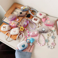 For HOCO EW51 Case casing Fon telinga Sarung bunga yang indah DIY Wajah tersenyum