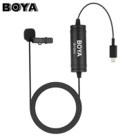 BOYA BY-DM1 6m Digital Lapel Lavalier Microphone Omnidirectional Condenser Clip-on Mic Lightning Connector for iPad for Iphone