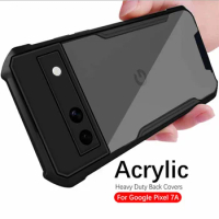 For Google Pixel 7a Case Clear Acrylic Back Cover For Google Pixel 7a 8 pro 8pro Pixel7A 5G Shockproof Bumper Protection Coques