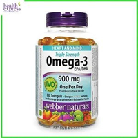 Webber Naturals 三倍強效 Omega 3 (900 毫克EPA / DHA) 80 粒軟膠囊 心腦關節護理 [平行進口] 此日期前最佳:2029年04月30日