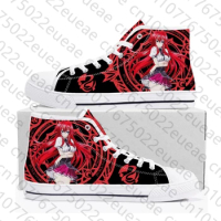 Rias Gremory High School DXD High Top Sneakers High Quality Mens Womens Teenager Canvas Sneaker Casual Couple Shoes Custom Shoe
