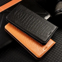 Crocodile Leather Magnetic Case For Sony Xperia 1 5 10 20 II III IV Plus Lite Xperia Pro-ICard Pocket Flip Cover Phone Case