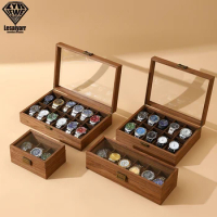 Advanced Black Walnut Wood Watch Storage Box Several Watch Collection Boxes Display Transparent Box Watch Box