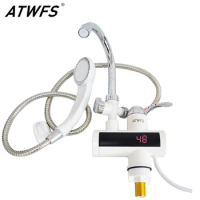 ATWFS Instant Water Heater Faucet Shower Pool Heater Kitchen Portable Electric Tankless Water Heater Hot Water Tap 220v 3000w