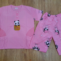Babydoll celana 3/4 baju tidur wanita kaos outclass piyama celana 3/4 ukuran standart
