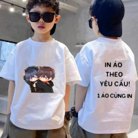 [IN ÁO THEO YÊU CẦU] Áo thun trẻ em  in tên, in chữ, in ảnh theo yêu cầu, áo thun unisex cotton hàng