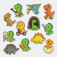 Stiker Karakter Dinosaurus Lucu - Satu Set