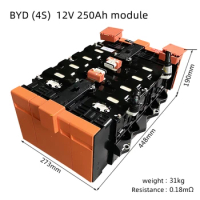 Low price lifepo4 Price Advantaged 12v 250Ah Original BYD product module for power bank storage and electric vehicle