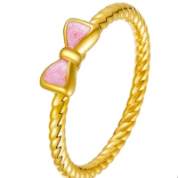 new arrival 24k pure gold rings for women 999 real gold finger ring butterfly rings