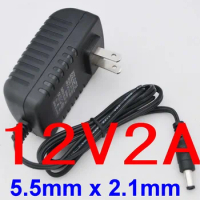 1PCS High quality 12V 2A AC 100V-240V Converter Switching power adapter DC 2000mA Supply US Plug DC 5.5mm x 2.1mm