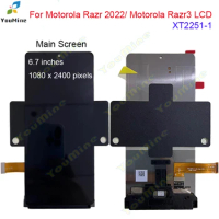Original 6.7" For Motorola Moto Razr 2022 LCD XT2251-1 Display Touch Screen Digitizer Assembly For Motorola Razr 3 LCD