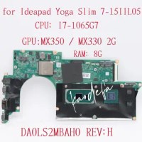 DA0LS2MBAH0 Mainboard For Ideapad Yoga Slim 7-15IIL05 Laptop Motherboard CPU: I7-1065G7 GPU:MX350 MX330 2G RAM:8G FRU:5B20S43975