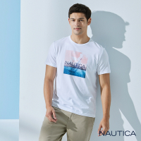 Nautica 男裝 海洋相印短袖T恤-白色