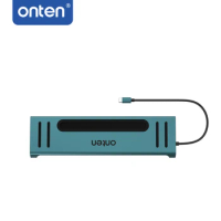 ONTEN OTN-9199 Tpye-C Multi-Function Docking Station 12 in 1 type-c to multi-functional docking station, 4K@30hz, USB3.0*4+TF