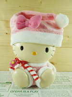 【震撼精品百貨】Hello Kitty 凱蒂貓~塑膠造型存錢筒-聖誕拐杖~粉