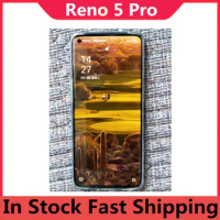 Global Version Oppo Reno 5 Pro CPH2201 Cell Phone Dimensity 1000+ Screen Fingerprint 65W Charger Face ID 6.55" AMOLED 90HZ NFC