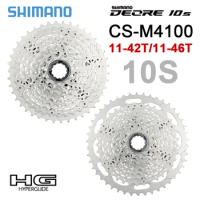 Shimano Deore M4100 10S Groupset CS-M4100 MTB Cassette 11-42/46T Freewheel HG54 HG95 CN-6701 KMC X10 Chain MTB 10V Set