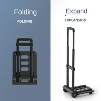 Foldable household portable cargo handling shopping, grocery shopping luggage collection express delivery trolley