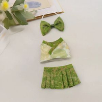 內地直送 - 新款娃衣毛絨公仔漢服古風裙子可愛labubu 拉布布蒙奇奇KT貓玩偶衣服