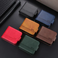 Leather Card Bag Case Case for Samsung Galaxy Z Flip 3 4 5 5G Flip5 Flip4 Flip3 Fashion Portable Protection Fashion Cover Korea