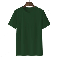 KAOS TSHIRT POLOS PRIA COTTON UNISEX OBLONG WARNA HIJAU ARMY T Bahan Cotton Combed 30s Ukuran S-XXXL