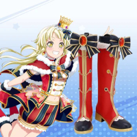 BanG Dream Seta Kaoru Cosplay Boots Red Leather Shoes Custom Made Any Size for Unisex