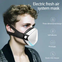 Reusable Smart Face Mask Dustproof Air Purifier Anti Vehicle Exhaust Aduts Mask With Replaceable Filter Breathable Electric Mask