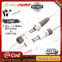 NEW Artemis Pure Pancing Spinning Rod Casting Rod Joran UL Fishing Rod 1.5m/1.98m Carbon Solid Tip O
