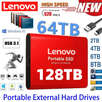 Lenovo 2023แบบพกพาดิสโก้ Duro Externo USB 3.1ประเภท-C M.2 SSD ฮาร์ดไดรฟ์ภายนอก500กิกะไบต์แฟลชไดรฟ์8ไตรโลไบต์ฮาร์ดดิสก์สำหรับแล็ปท็อป