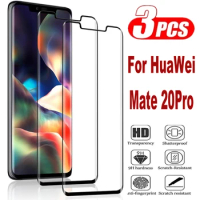 3Pcs 3D Tempered Glass For Huawei Mate 20 Pro Curved Screen Protector Glass Film