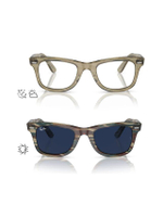 แว่นกันแดดยูนิเซ็กส์ Wayfarer รุ่น RB2140F 1387GG 52 เลนส์เปลี่ยนสีออโต้ตามระดับแสง (Transition Gen 