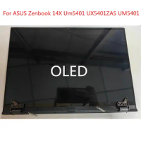 140" 2.8K for ASUS Zenbook 14X UM5401 UM5401QA UX5401 Series OLED Display Panel LCD Screen Assembly Top half （none touch）