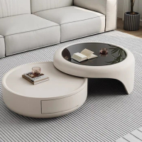 Aesthetic Simple Coffee Tables Storage Glass Regale Unique Side Tables Luxury Extendable Kaffee Tische Living Room Furniture