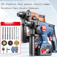 Brushless Hammer Professional Cordless Electric Hammer 18V Multifunctional Lithium Impact Electric Tools