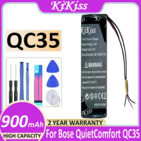 750mAh/900mAh KiKiss Battery for Bose For QuietComfort QC35 II 45 QC45 Accumulator 3-wire Bateria