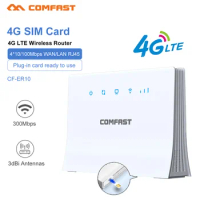 Universal 4G Router CAT4 LTE Routers 3G/4G SIM Card Access Point WiFi Router Modem Strong Signal Antennas 30 Uses