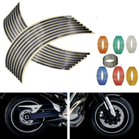 16Pcs Universal Waterproof Motorcycle Wheel Rim Reflective Stickers Moto Bicycle Auto Decal For Kawasaki Yamaha Suzuki Honda
